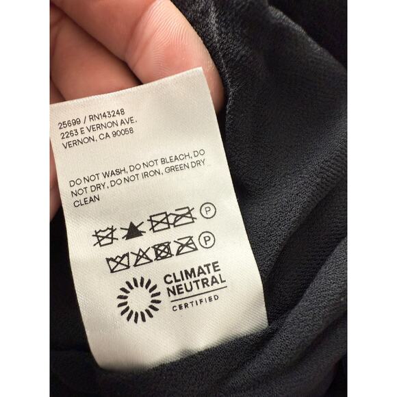 Reformation Plus Size 3X Dark Floral Midi Smocked Dress Black Long Sleeve - Picture 9 of 10